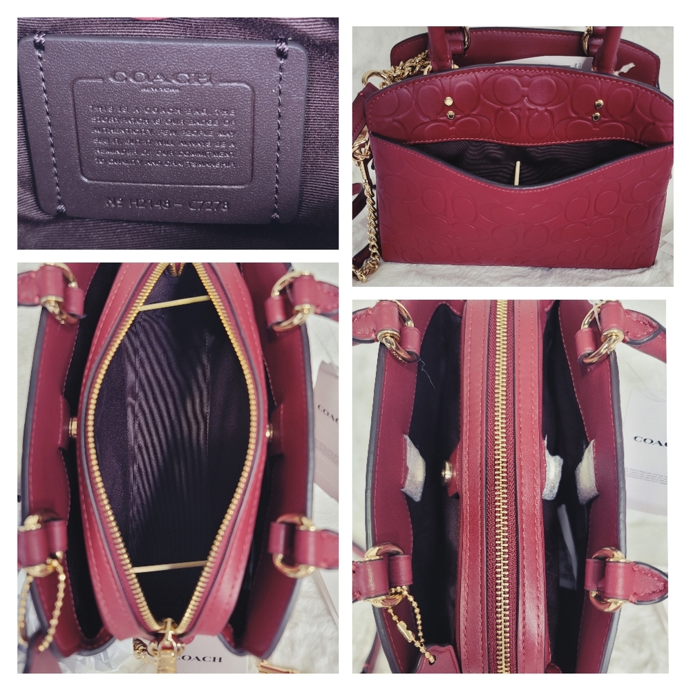 SALE 1 DAY Coach 2 PCS SET Signature Leather Bag Wallet NWT - Picture 4 of 16